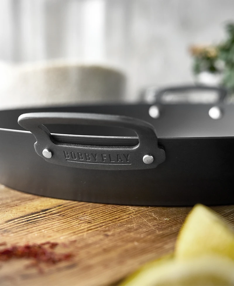 GreenPan Bobby Flay Carbon Steel 15" Paella Pan with Side Handles
