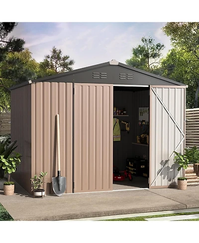 Aecojoy 8'x6' Outdoor Storage Shed