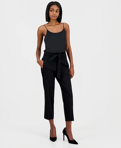 Bar Iii Women's Compression Tie Front Capris Pants, Created for Macy's