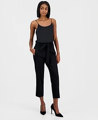 Bar Iii Women's Compression Tie Front Capris Pants, Created for Macy's