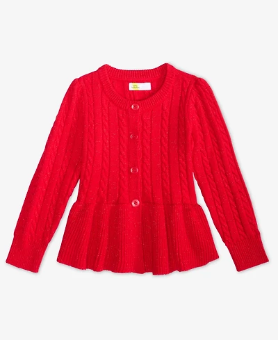Epic Threads Girls Toddler 2T-4T Peplum Long Sleeve Cardigan, Macy's Exclusive