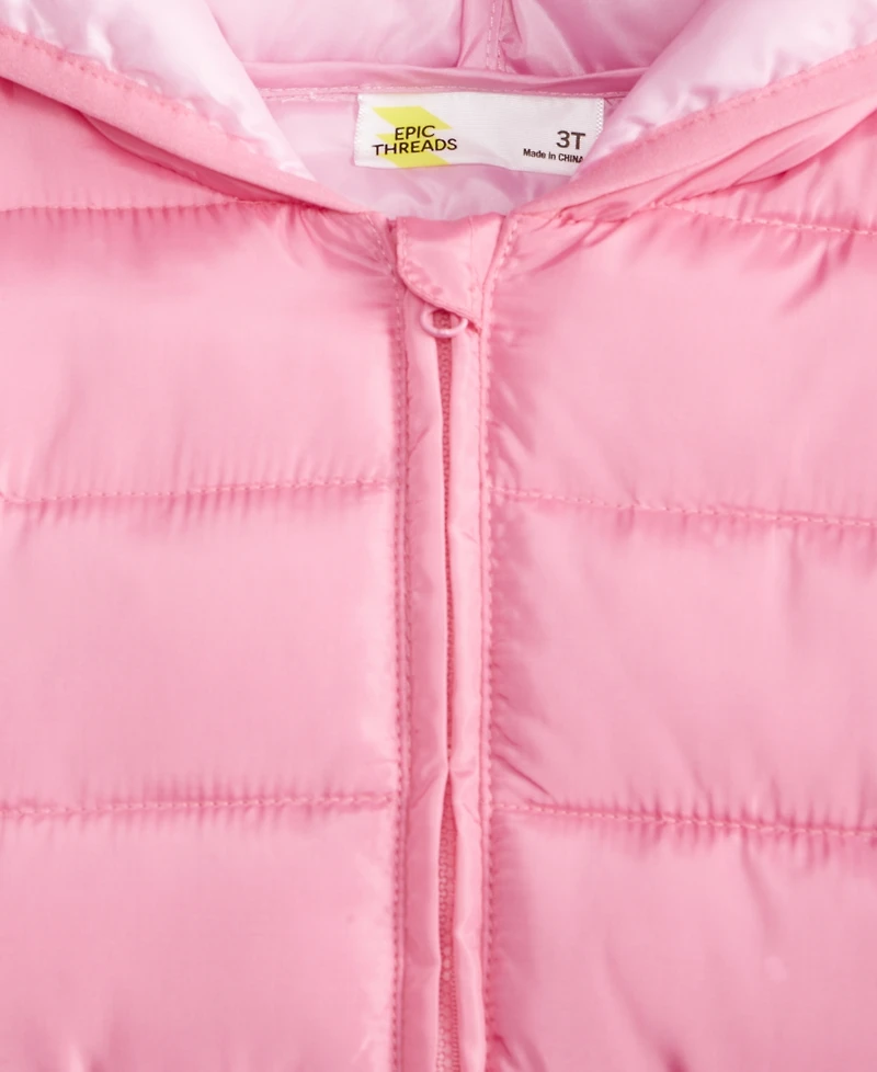 Epic Threads Girls Toddler 2T-4T Long-Sleeve Puffer Jacket, Macy's Exclusive