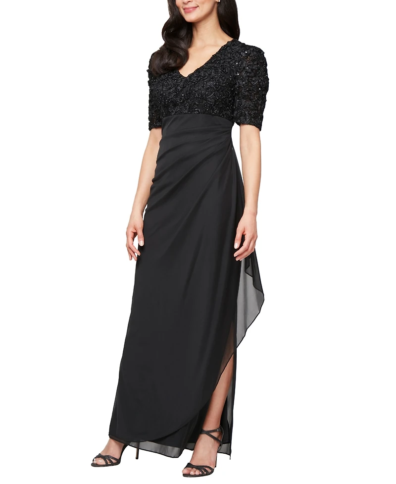 Alex Evenings Petite Empire Waist Dress