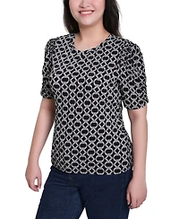 Ny Collection Women's Short Sleeve Scoop Neck Top