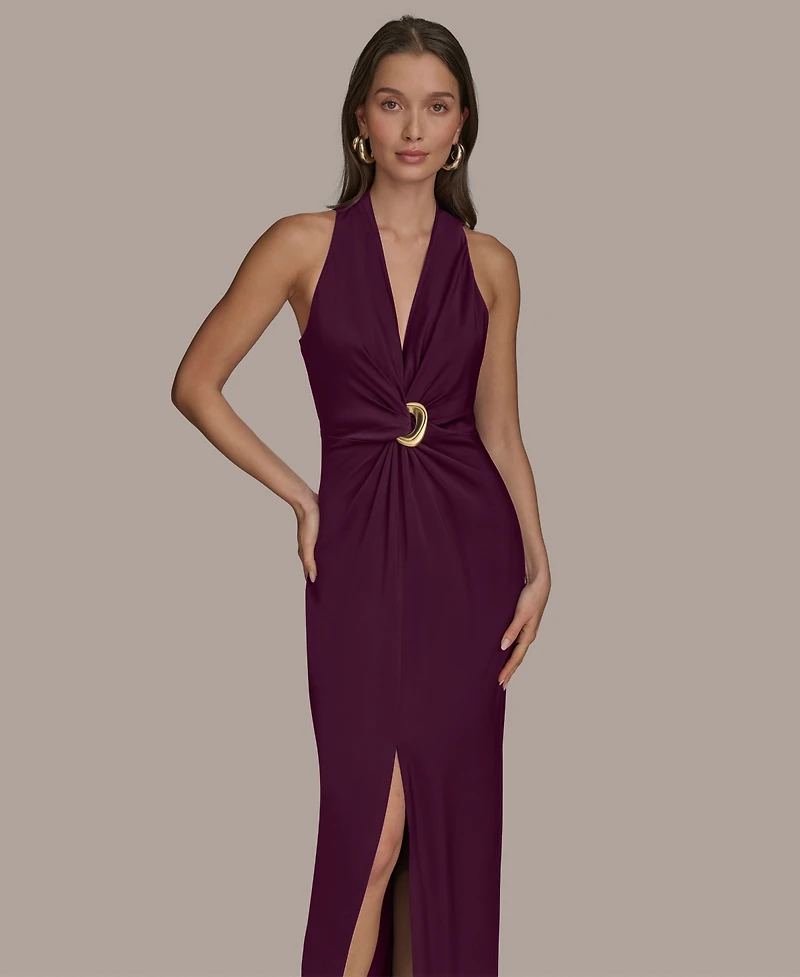 Donna Karan New York Women's V-Neck Sleeveless Dress