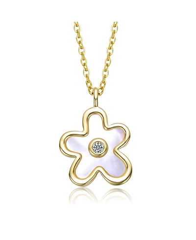 GiGiGirl 14K Gold Plated with Clear Cubic Zirconia Star Shaped Pendant Necklace