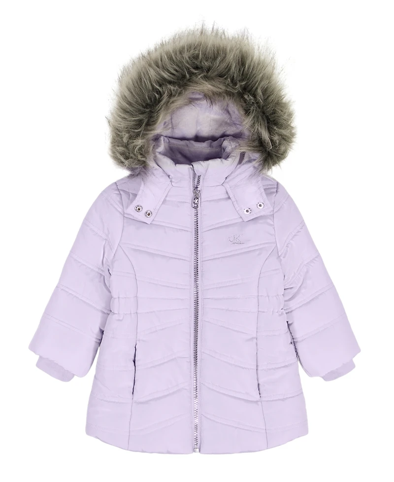 Calvin Klein Baby Girls Aerial Zip-Front Jacket