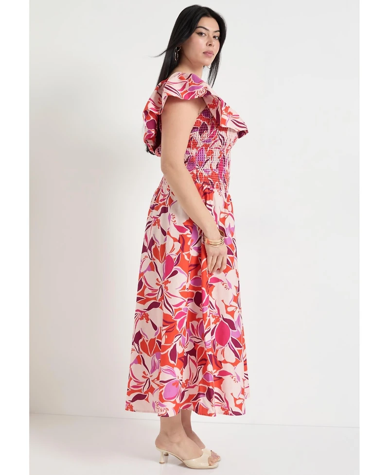 June + Vie Women's Smocked Bubble Dress