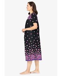 Only Neccessities Plus Necessities Short Print Shirred Lounger
