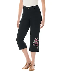 Woman Within Women's Stretch Denim Five-Pocket Capri Jeans