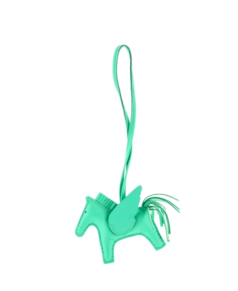 Pre-Owned Hermes Pm Monochrome Pegase Rodeo Bag Charm Leather