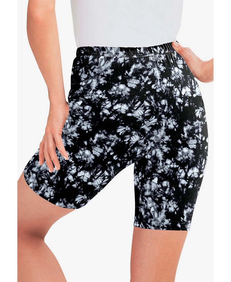 Woman Within Plus Stretch Cotton Bike Short