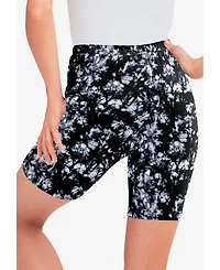 Woman Within Plus Stretch Cotton Bike Short