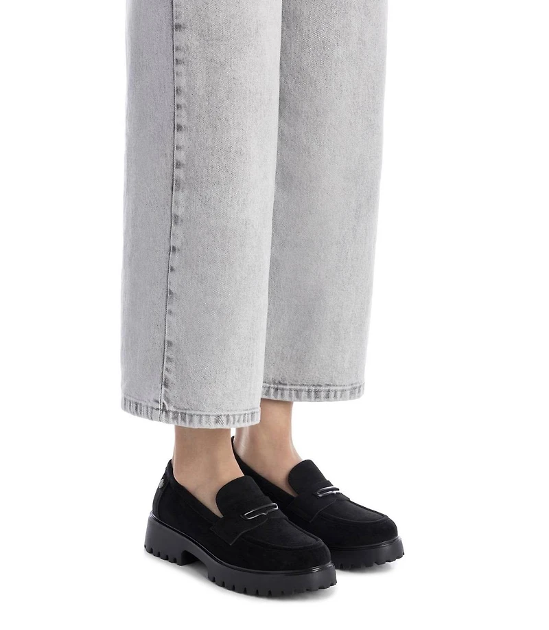Women's Casual Suede Penny Loafers Refresh Collection By Xti