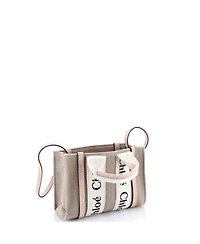 Pre-Owned Chloe Mini Woody Convertible Tote Canvas with Leather