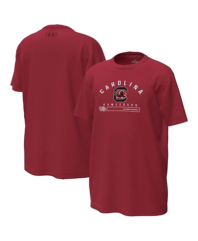 Under Armour Big Boys and Girls Garnet South Carolina Gamecocks Inline Tech Stretch T-Shirt