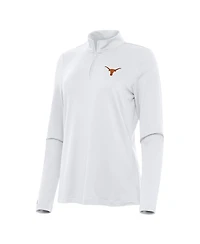 Antigua Women's White Texas Longhorns Reprocess Quarter-Zip Sweatshirt