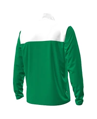 Under Armour Men's Green/White Notre Dame Fighting Irish Green Blocked Quarter-Zip Pullover