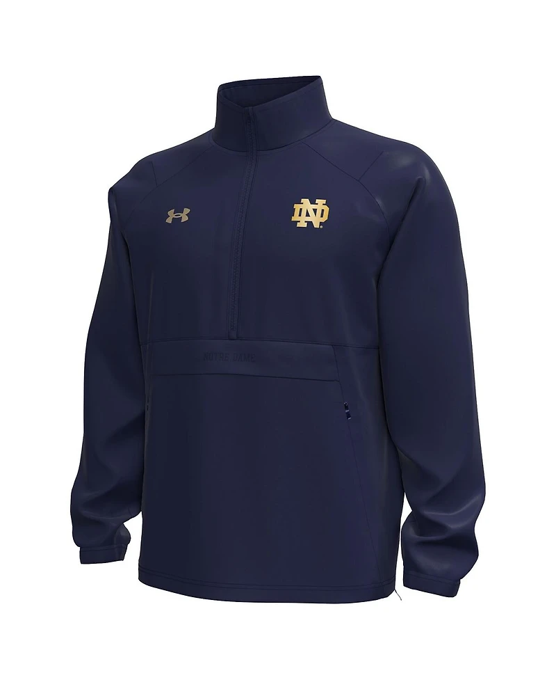 Under Armour Men's Navy Notre Dame Fighting Irish Unstoppable Woven Anorak Half-Zip Jacket