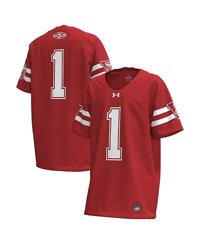 Under Armour Big Boys and Girls 1 Red Wisconsin Badgers 1980 Throwback Home Replica Game Jersey
