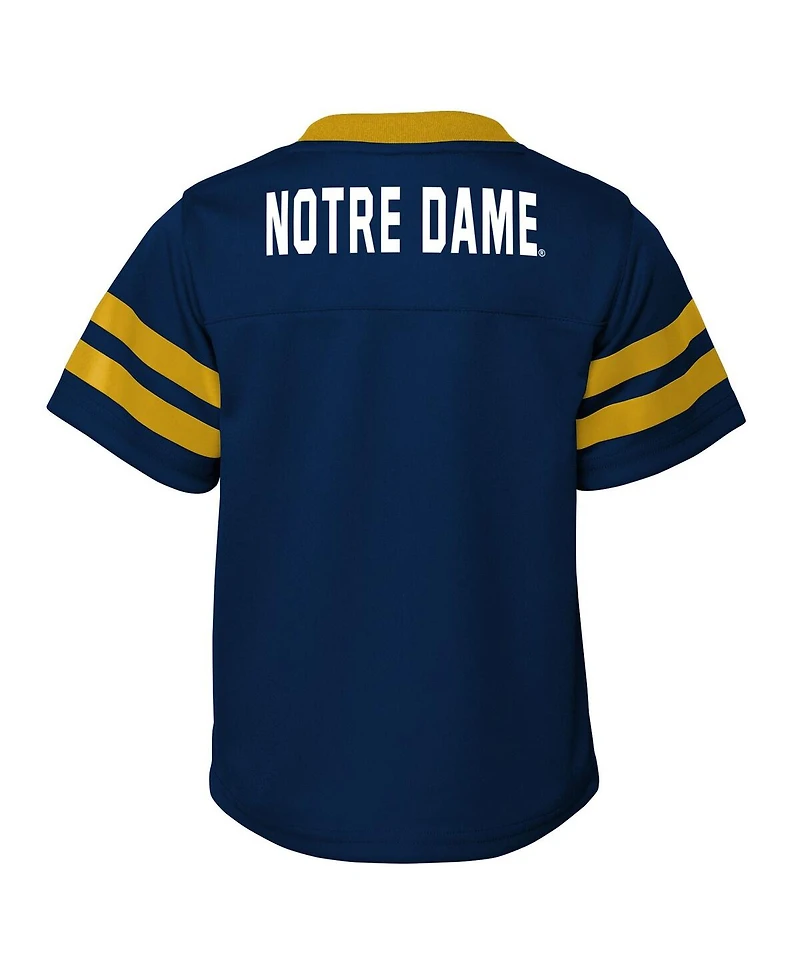 Outerstuff Big Boys and Girls 2-Piece Navy Notre Dame Fighting Irish Red Zone V-Neck Top Pants Set