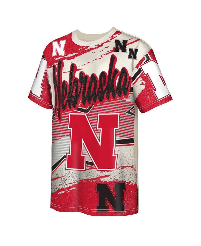 Outerstuff Big Boys and Girls Cream Nebraska Huskers Make Noise T-Shirt