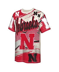 Outerstuff Big Boys and Girls Cream Nebraska Huskers Make Noise T-Shirt