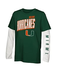 Outerstuff Preschool Miami Hurricanes Mix 3-in-1 Combo T-Shirt Set
