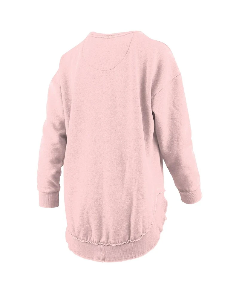 Pressbox Women's Pink Florida State Seminoles Poncho Fleece Pullover Sweatshirt