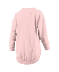 Pressbox Women's Pink Florida State Seminoles Poncho Fleece Pullover Sweatshirt
