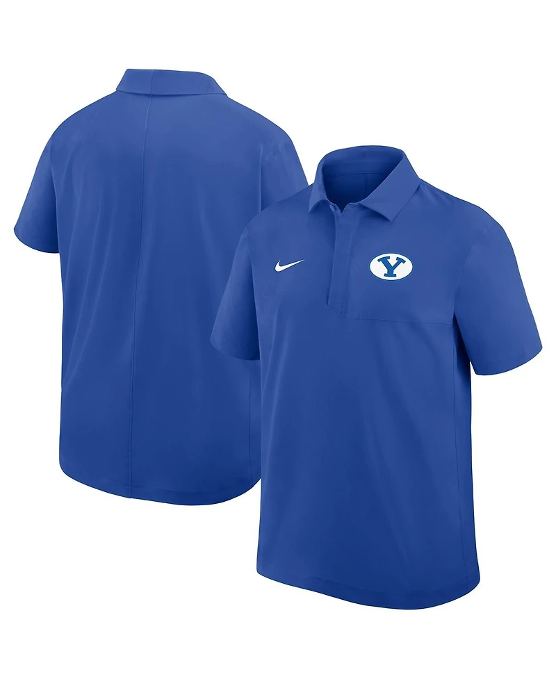 Nike Men's Royal Byu Cougars Woven Dri-fit Polo Shirt