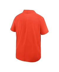 Nike Men's Orange Illinois Fighting Illini Woven Dri-fit Polo Shirt
