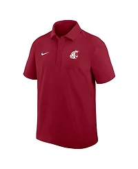 Nike Men's Crimson Washington State Cougars Woven Dri-fit Polo Shirt