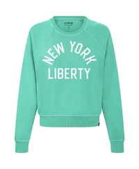 Sportiqe Women's Mint New York Liberty Ashlyn Raglan Sweatshirt
