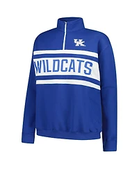 Fanatics Women's Royal/White Kentucky Wildcats Plus Quarter-Zip Pullover