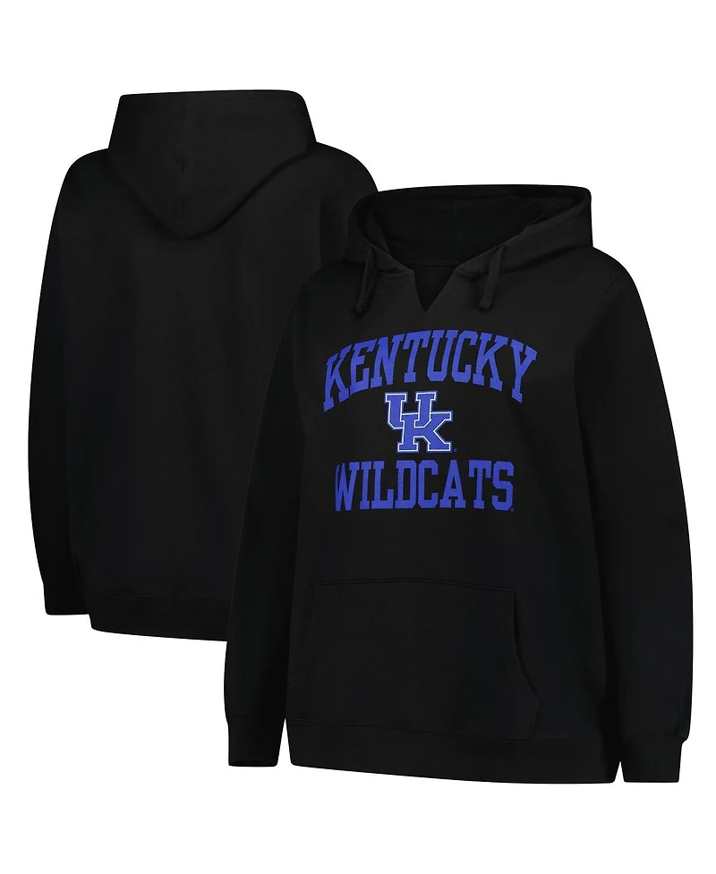 Champion Women's Black Kentucky Wildcats Plus Heart Soul Notch Neck Pullover
