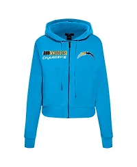 Pro Standard Women's Powder Blue Los Angeles Chargers Split Logo Full-Zip Hoodie
