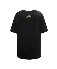 Pro Standard Women's Black Army Knights Script Tail Oversized Boyfriend T-Shirt