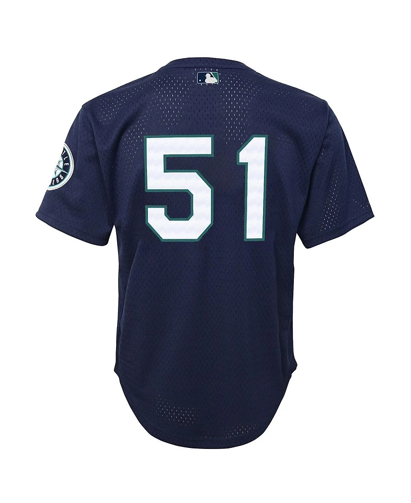 Mitchell & Ness Big Boys and Girls Ichiro Suzuki Navy Seattle Mariners Cooperstown Collection Mesh Batting Practice Jersey