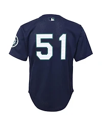 Mitchell & Ness Big Boys and Girls Ichiro Suzuki Navy Seattle Mariners Cooperstown Collection Mesh Batting Practice Jersey