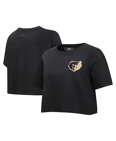 Pro Standard Women's Black Memphis Grizzlies Holiday Glam Boxy T-Shirt