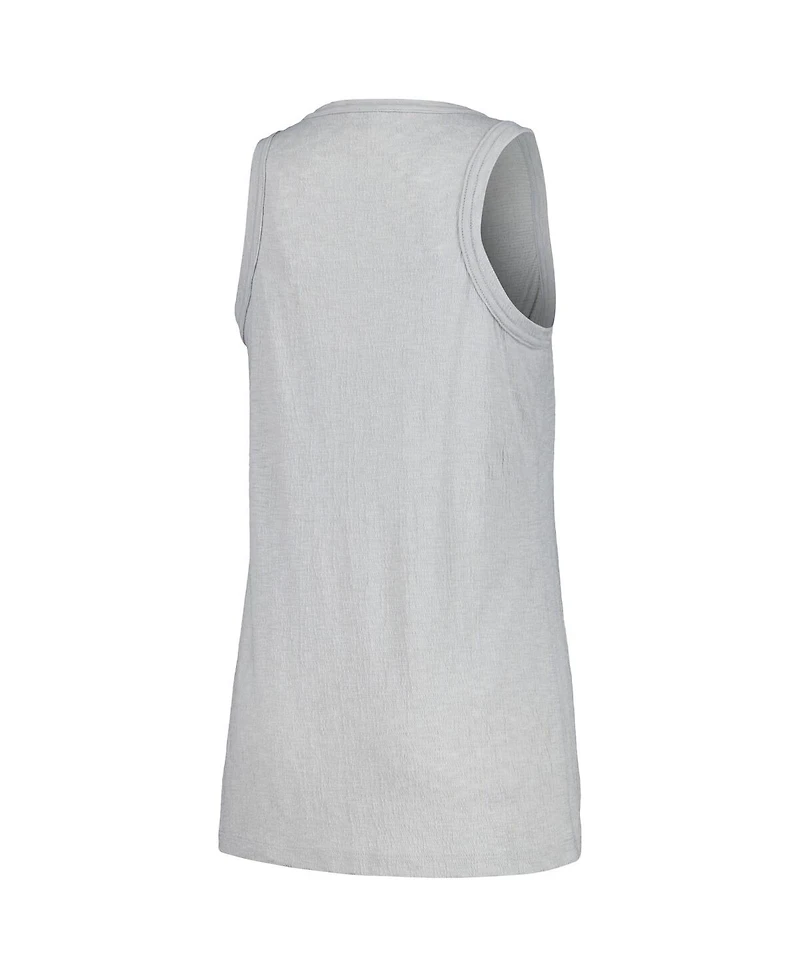 Soft as a Grape Women's Gray San Diego Padres Gauze High Neck Tank Top