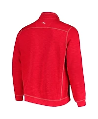 Tommy Bahama Men's Crimson Oklahoma Sooners Sport Tobago Bay Tri-Blend Mock Neck Half-Zip Jacket