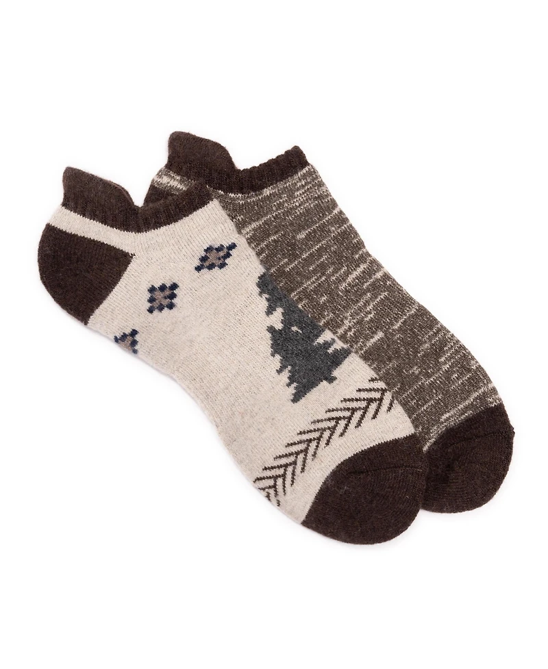 Muk Luks Men's No Show Wool Socks (2 Pair