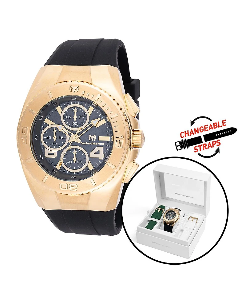 Technomarine Men's Tm-124030 Cruise Quartz Chronograph Black Dial Watch