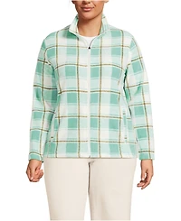Lands' End Plus Anyweather Fleece Full Zip Print Jacket