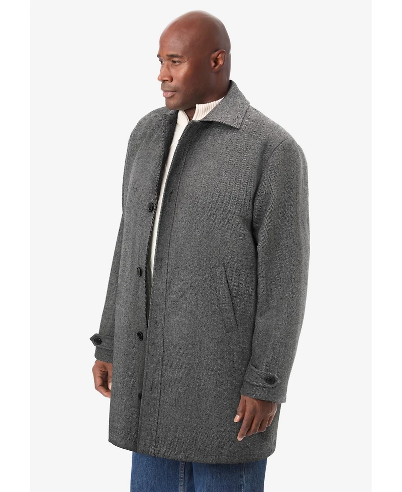 KingSize Big & Tall Wool Dress Coat