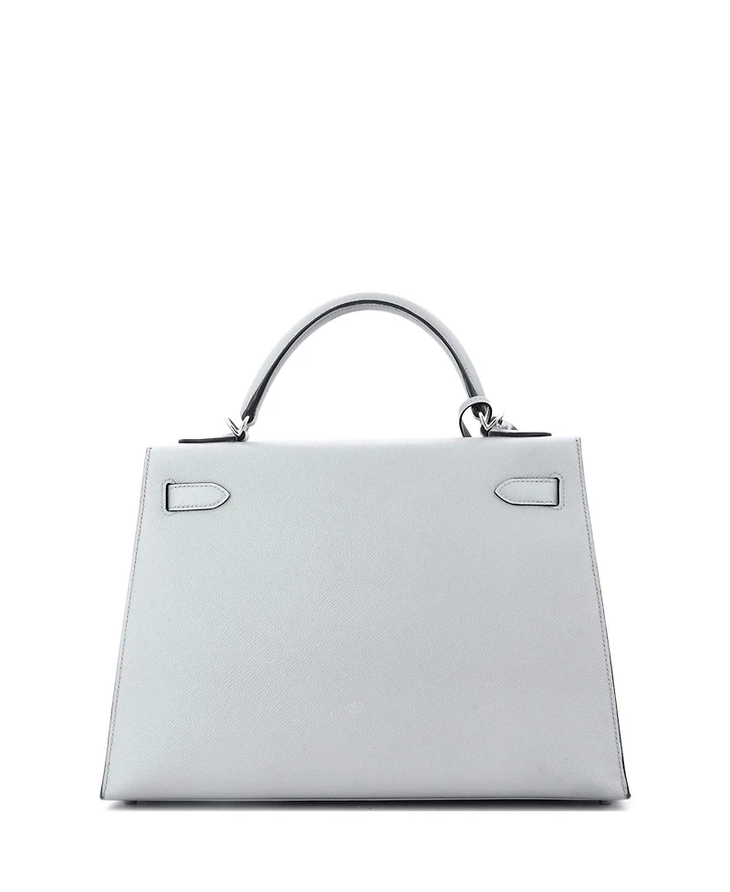 Pre-Owned Hermes Kelly Handbag Epsom with Palladium Hardware