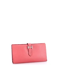 Pre-Owned Hermes Long Bearn Wallet Chevre Mysore