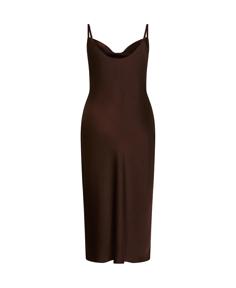 City Chic Plus Satin Slip Dress
